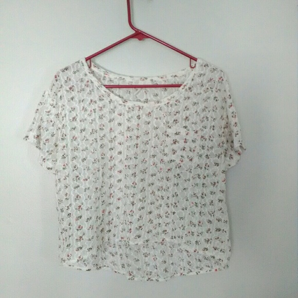 Floral embroidered crop top - Picture 1 of 7